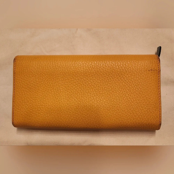 Gucci Orange Pebbled Leather Vintage Long Wallet - Picture 9 of 15